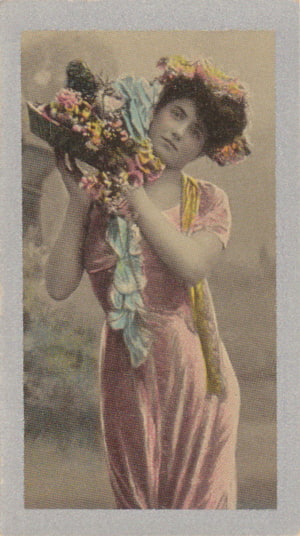 Card 8, Godfrey Phillips Ltd. cigarette cards, Beautiful Women, W. I. Series.