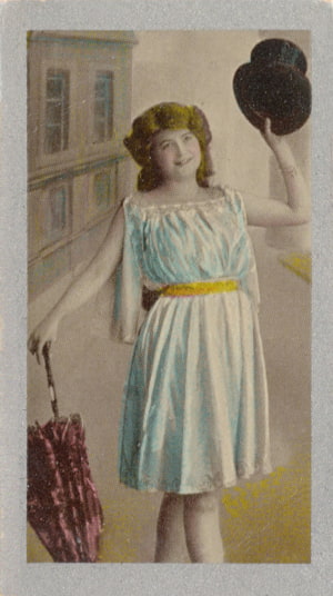 Card 9, Godfrey Phillips Ltd. cigarette cards, Beautiful Women, W. I. Series.