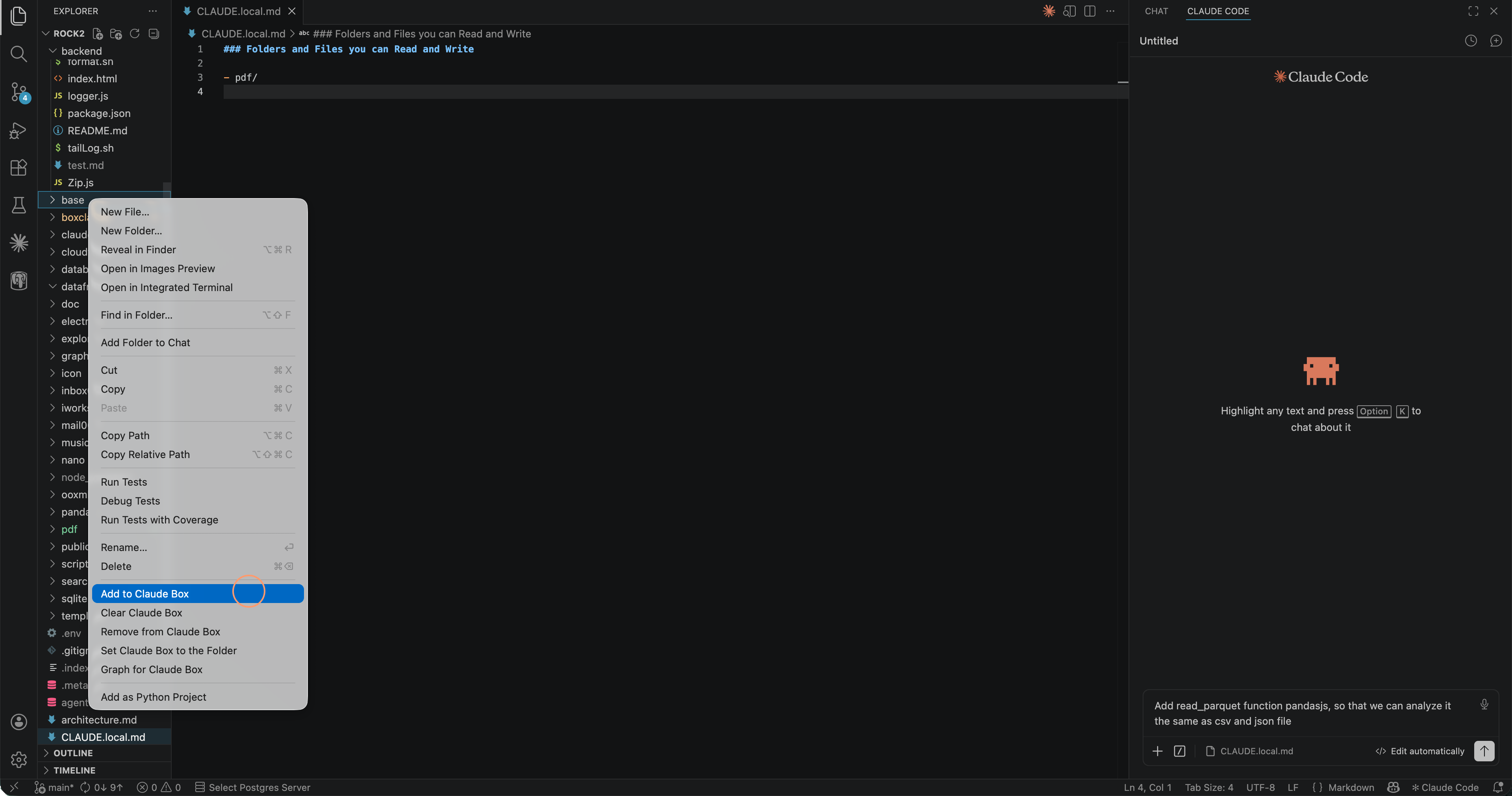 Add a folder to Box