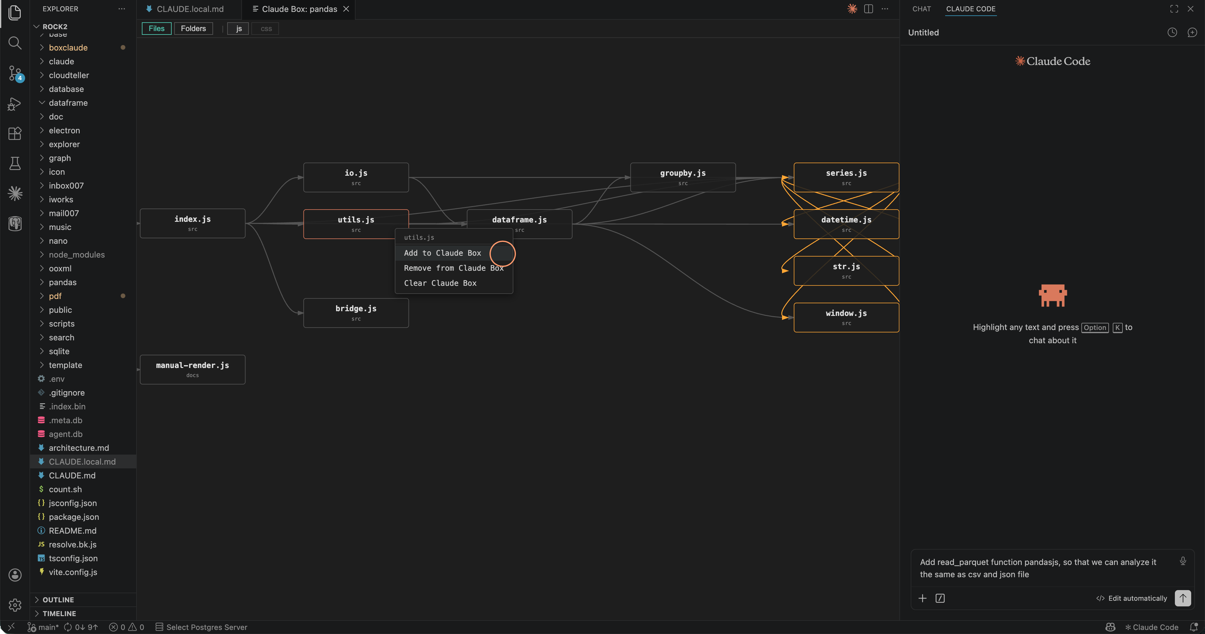 Add file from dependency graph