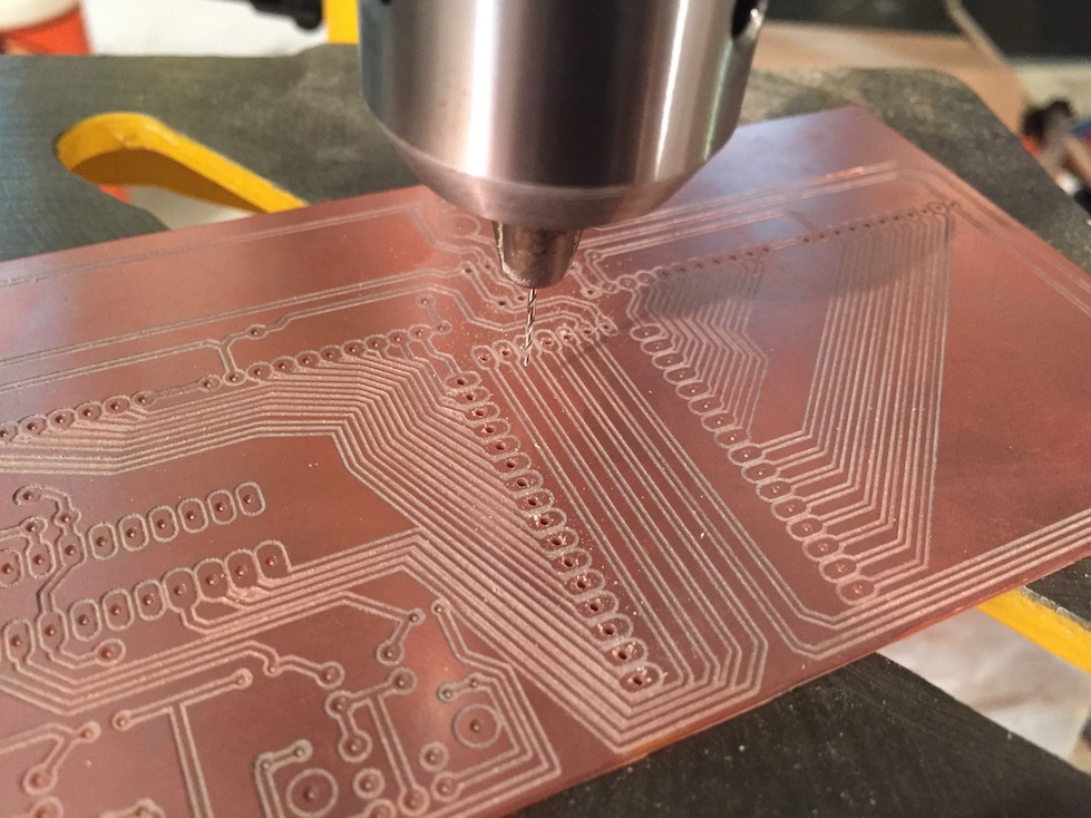 Drilling the base PCB