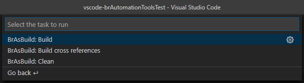 Select task of BrAsBuild
