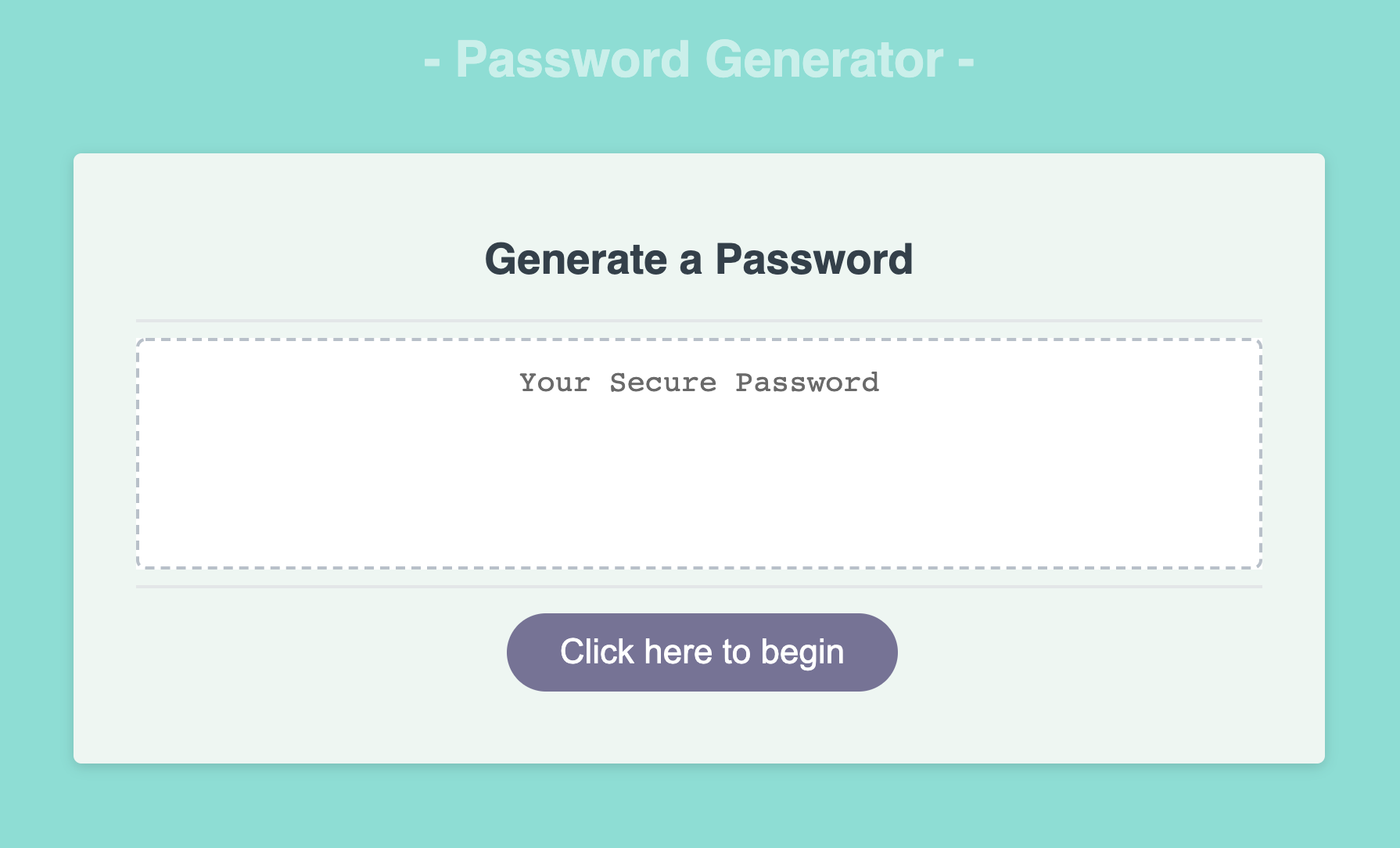 password generator preview