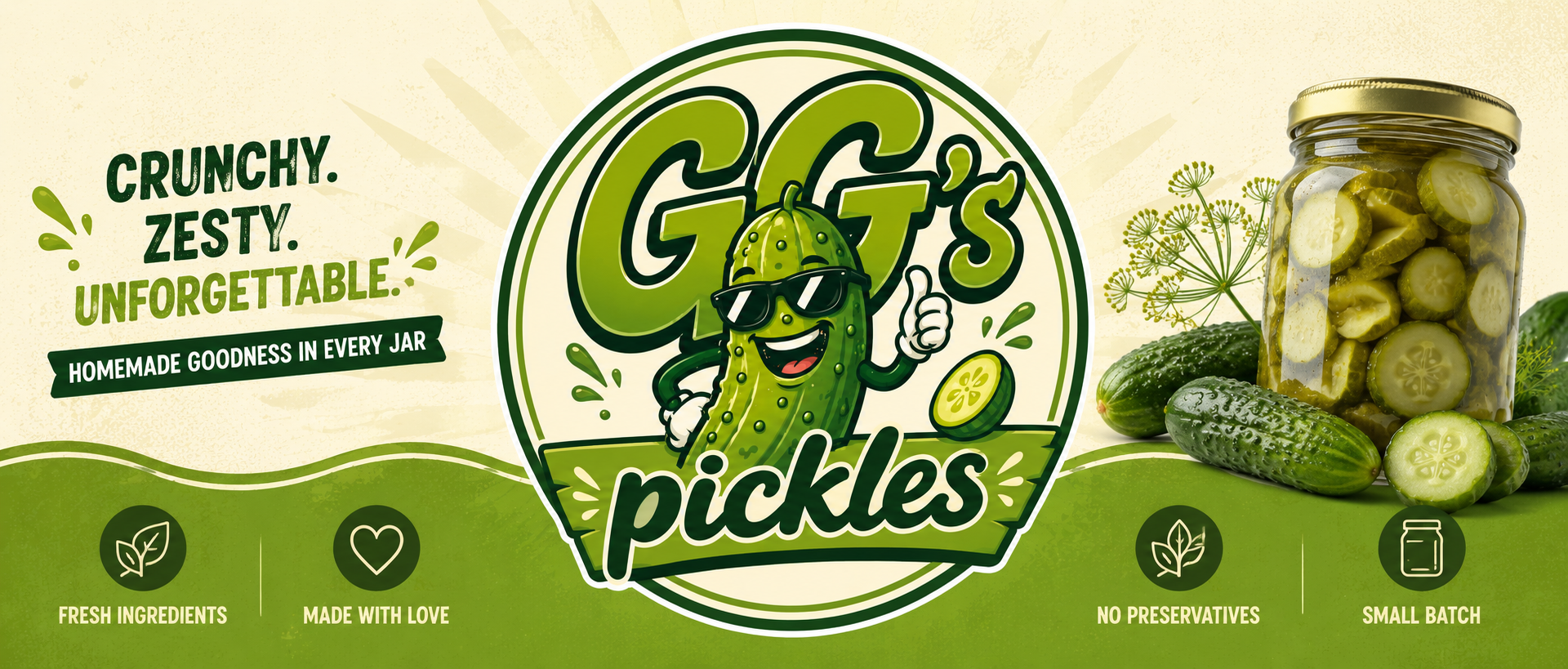 GG's Pickles current website introduction