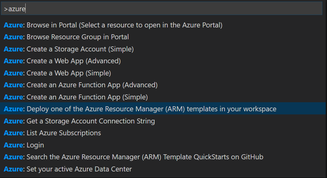 Azure Tools Commands