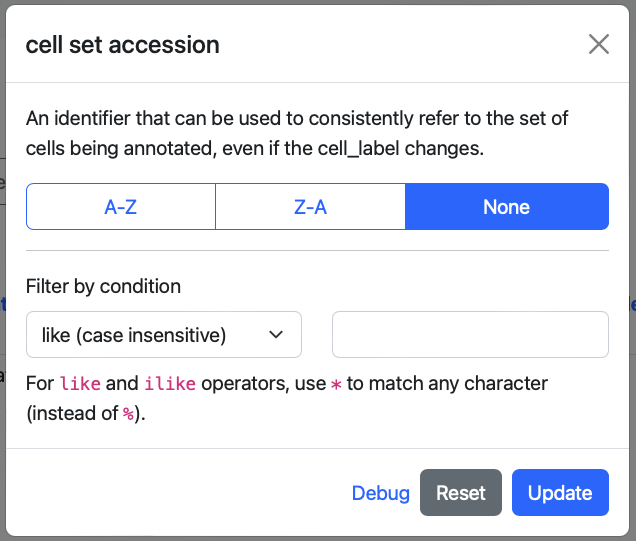 Sort and filter