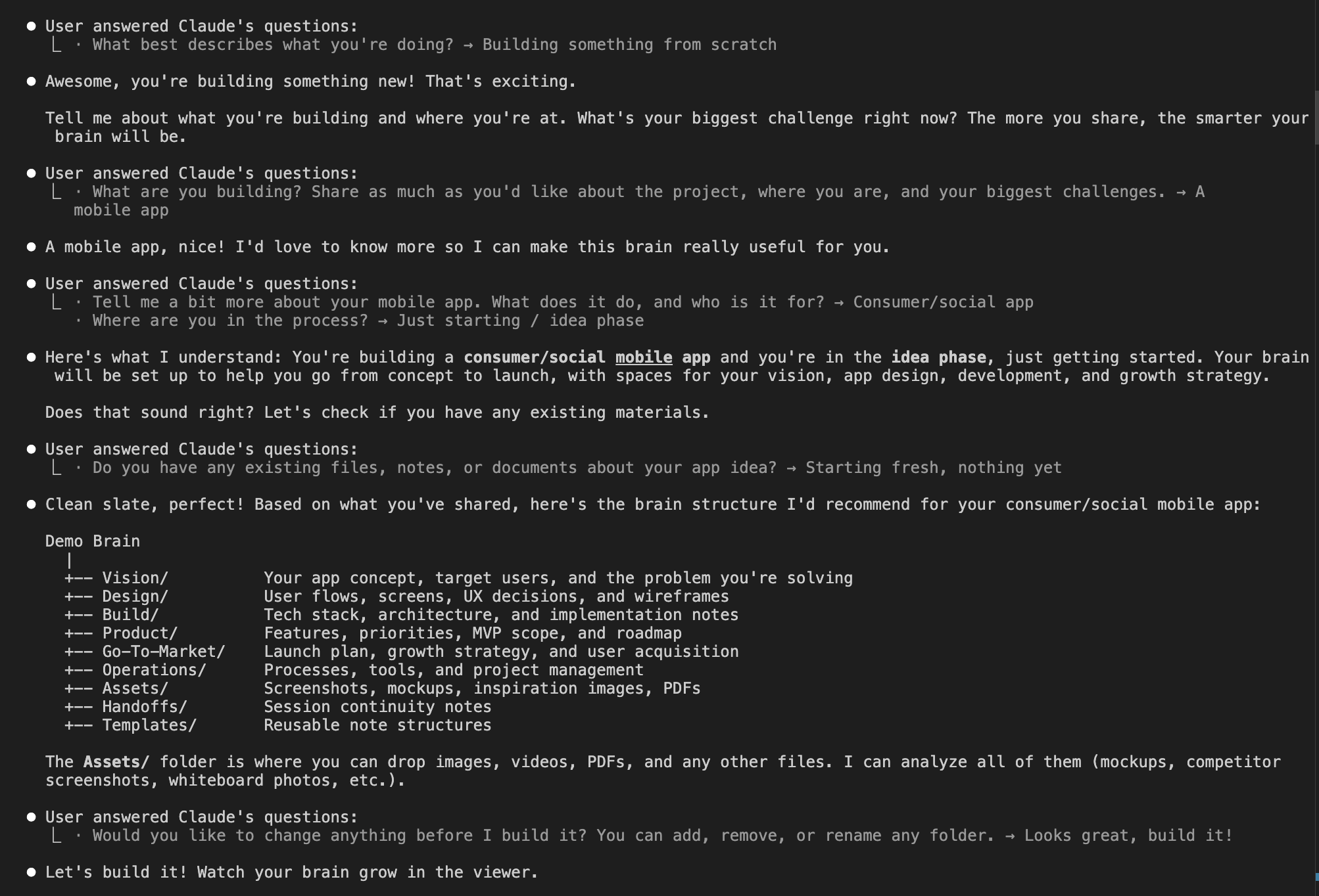 BrainTree OS - Init wizard in Claude Code