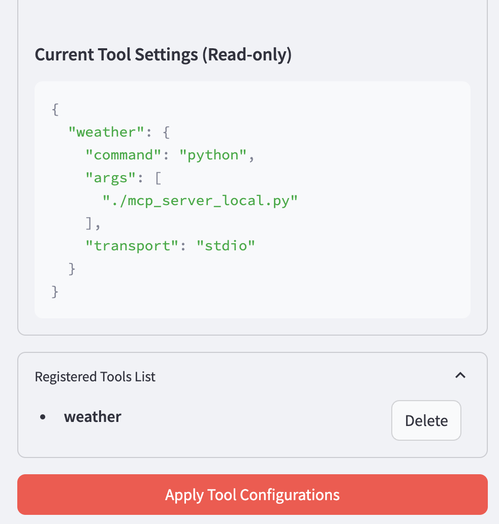 tool json