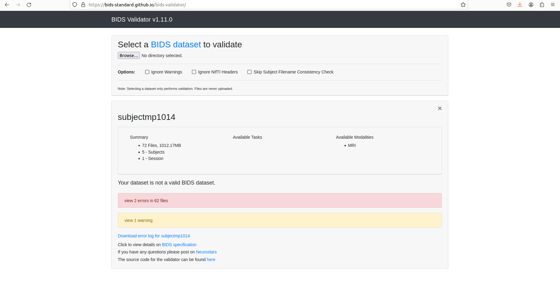 BIDS Validator