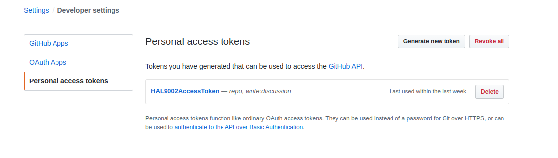Github Access Token