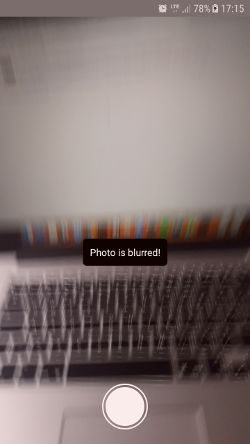 Blurred photo