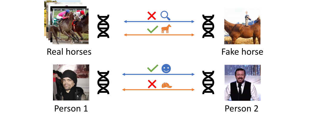 Illustration of image to dataset and image pairs comparisons