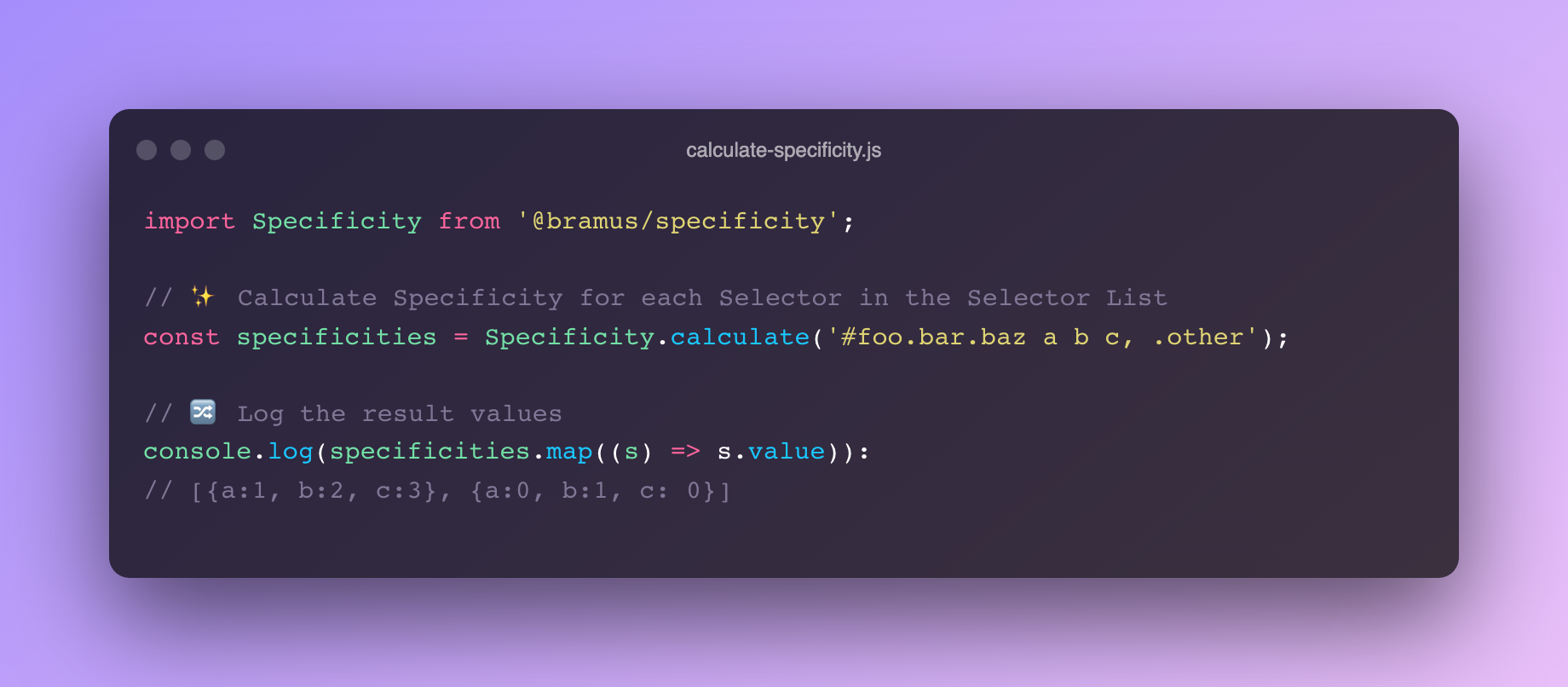Calculate CSS Specificity