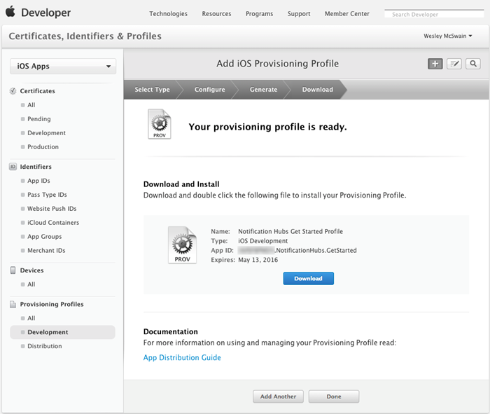 DownloadProvisioningProfile