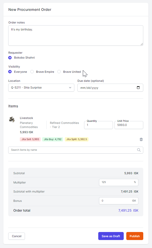 Procurement Orders - Requester Guide [Brave Collective]