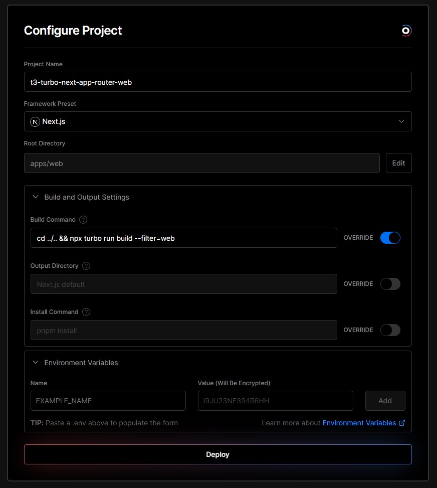 deployment steps