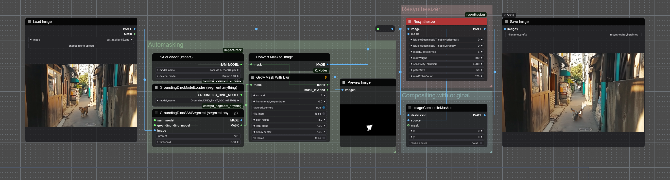 example workflow screenshot