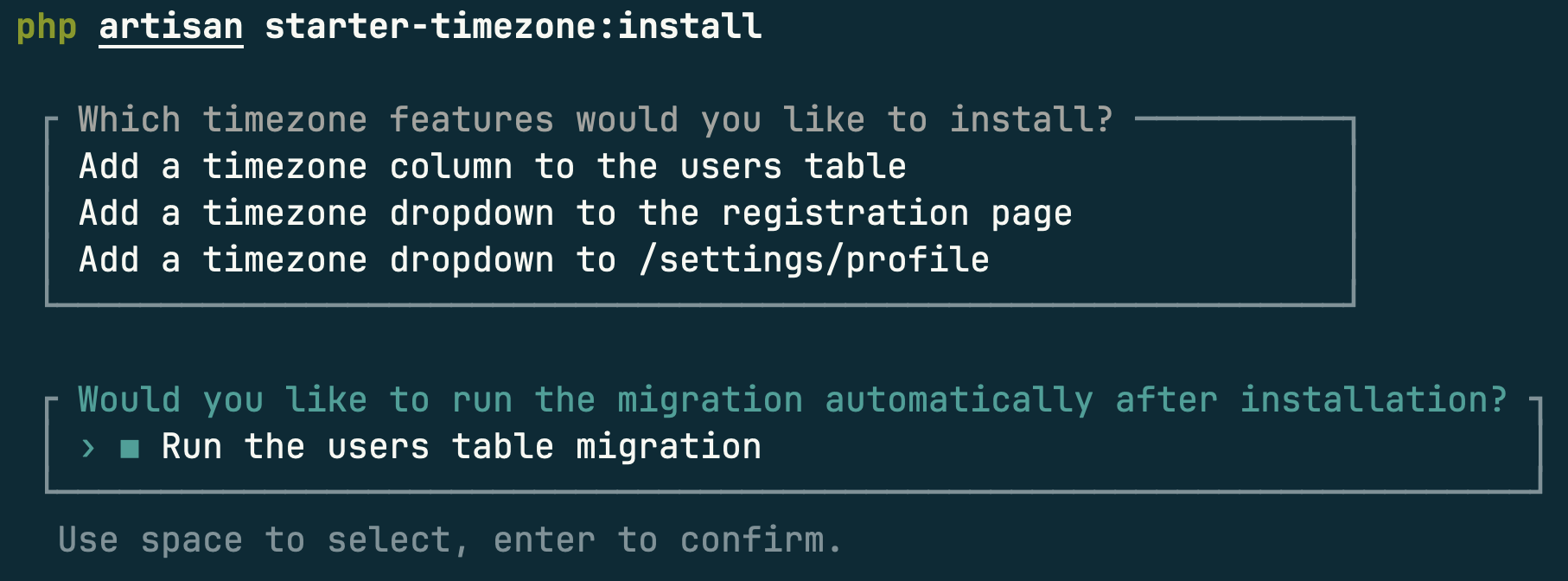 Interactive installer walkthrough