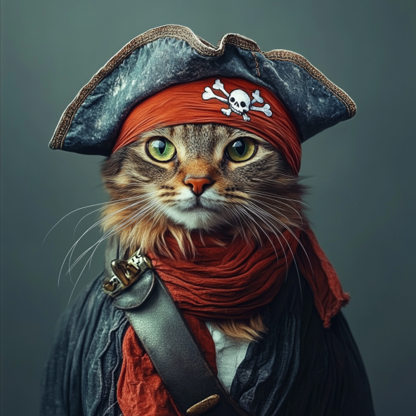 Pirate Cat Midjourney