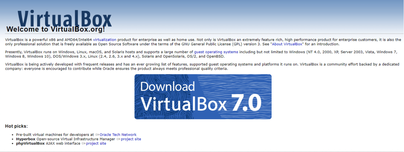 installing virtualBox