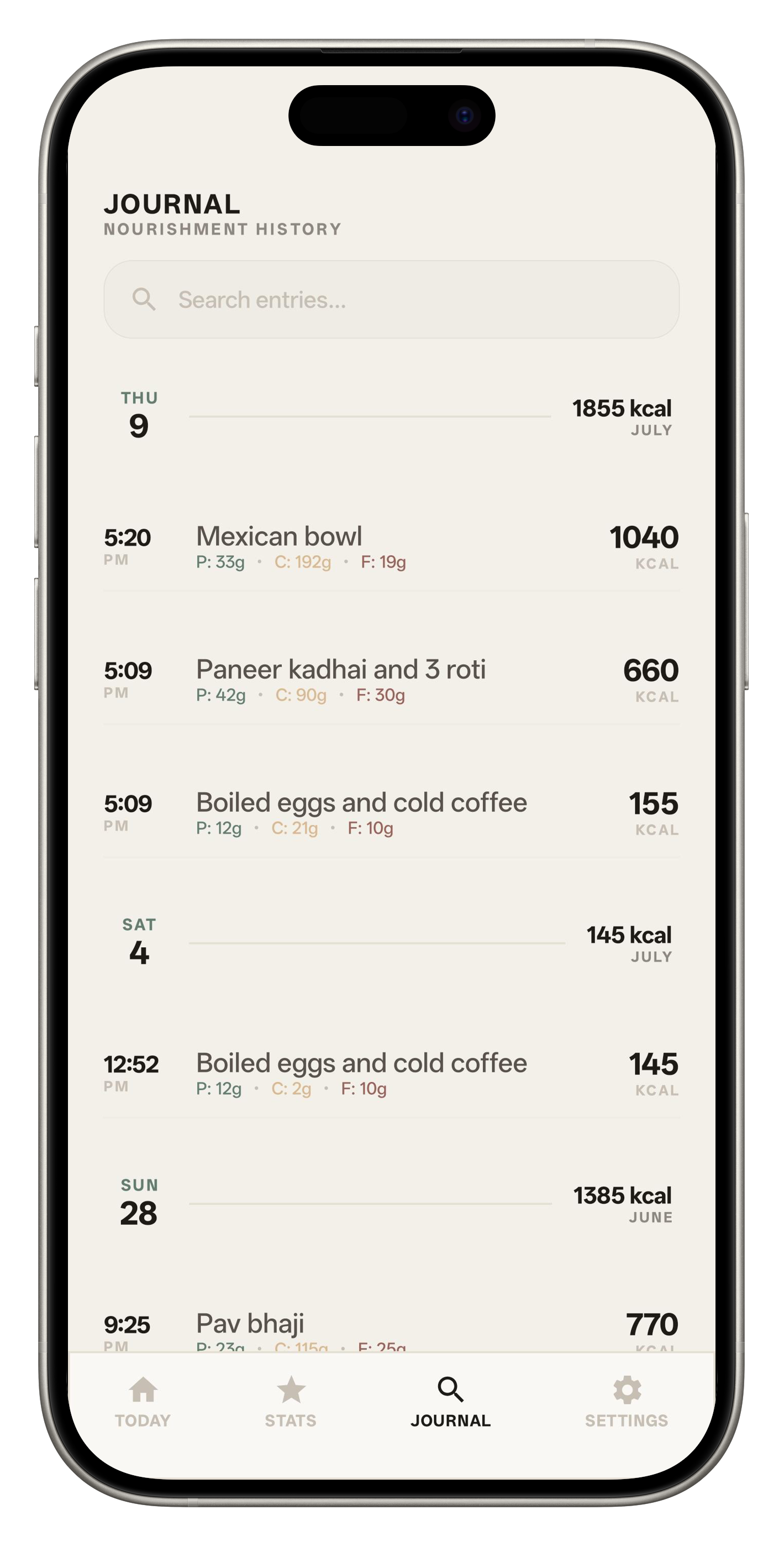 Meal Journal