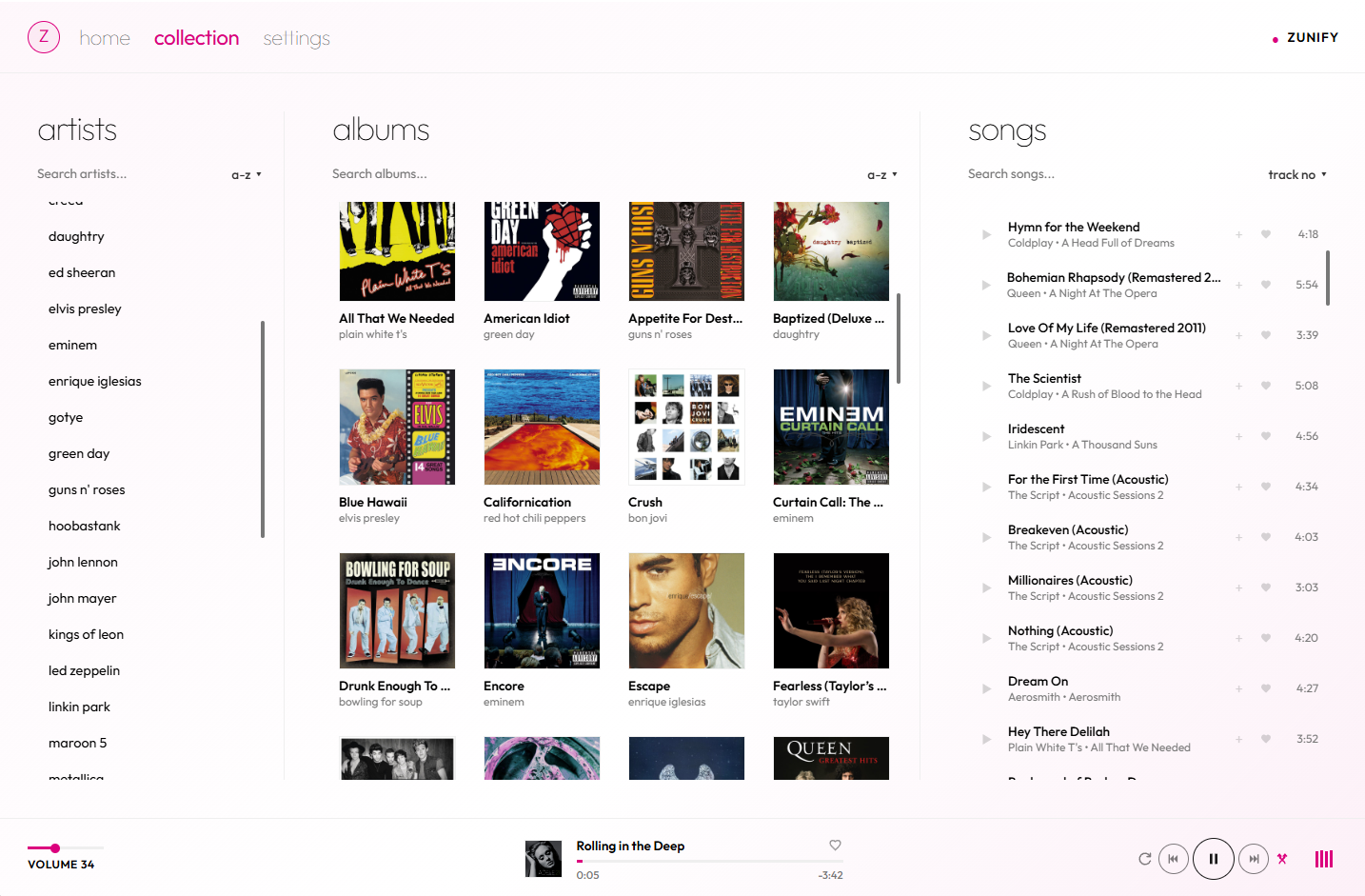 Zunify Music Collection