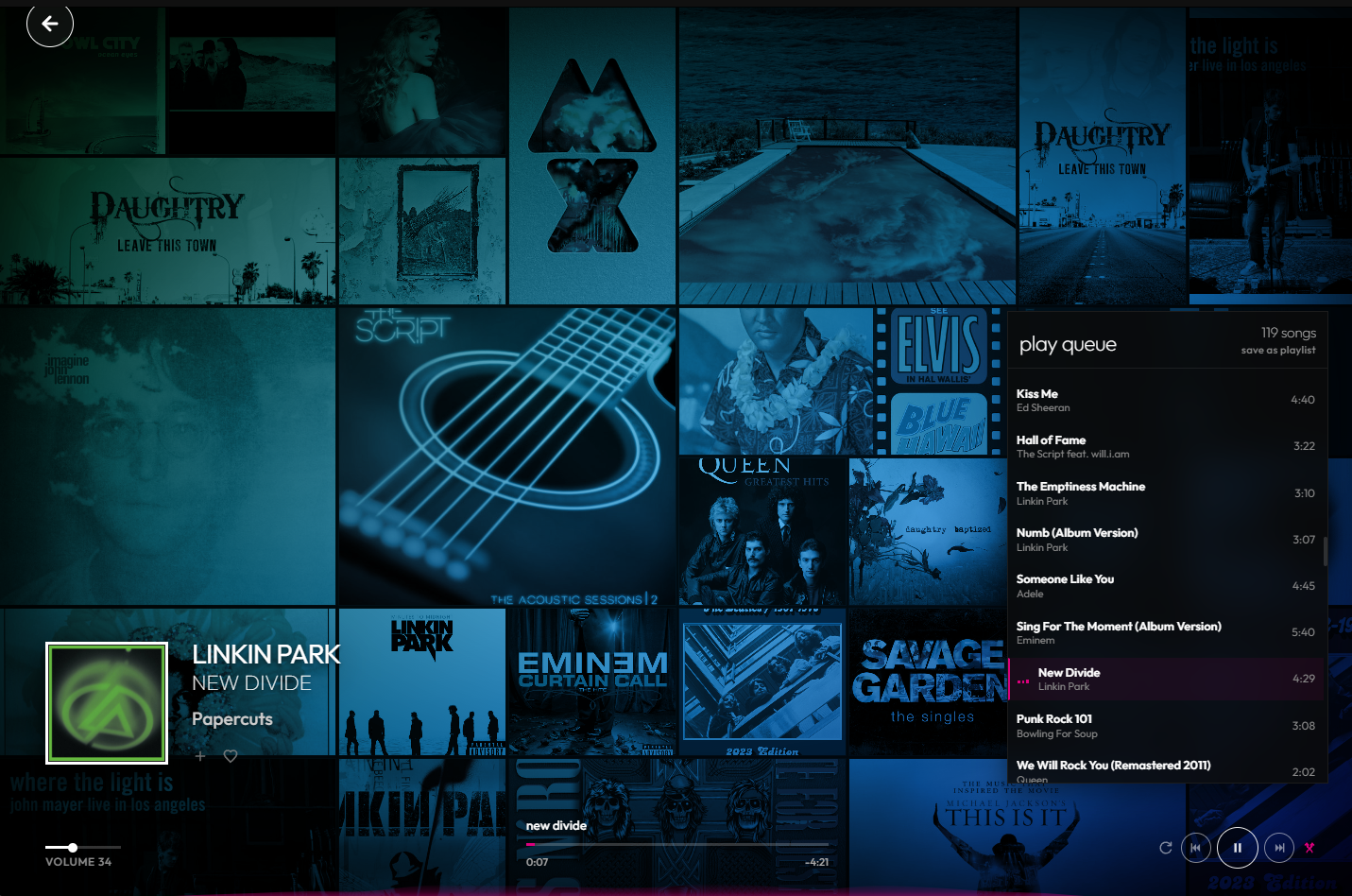 Now Playing Layout 2