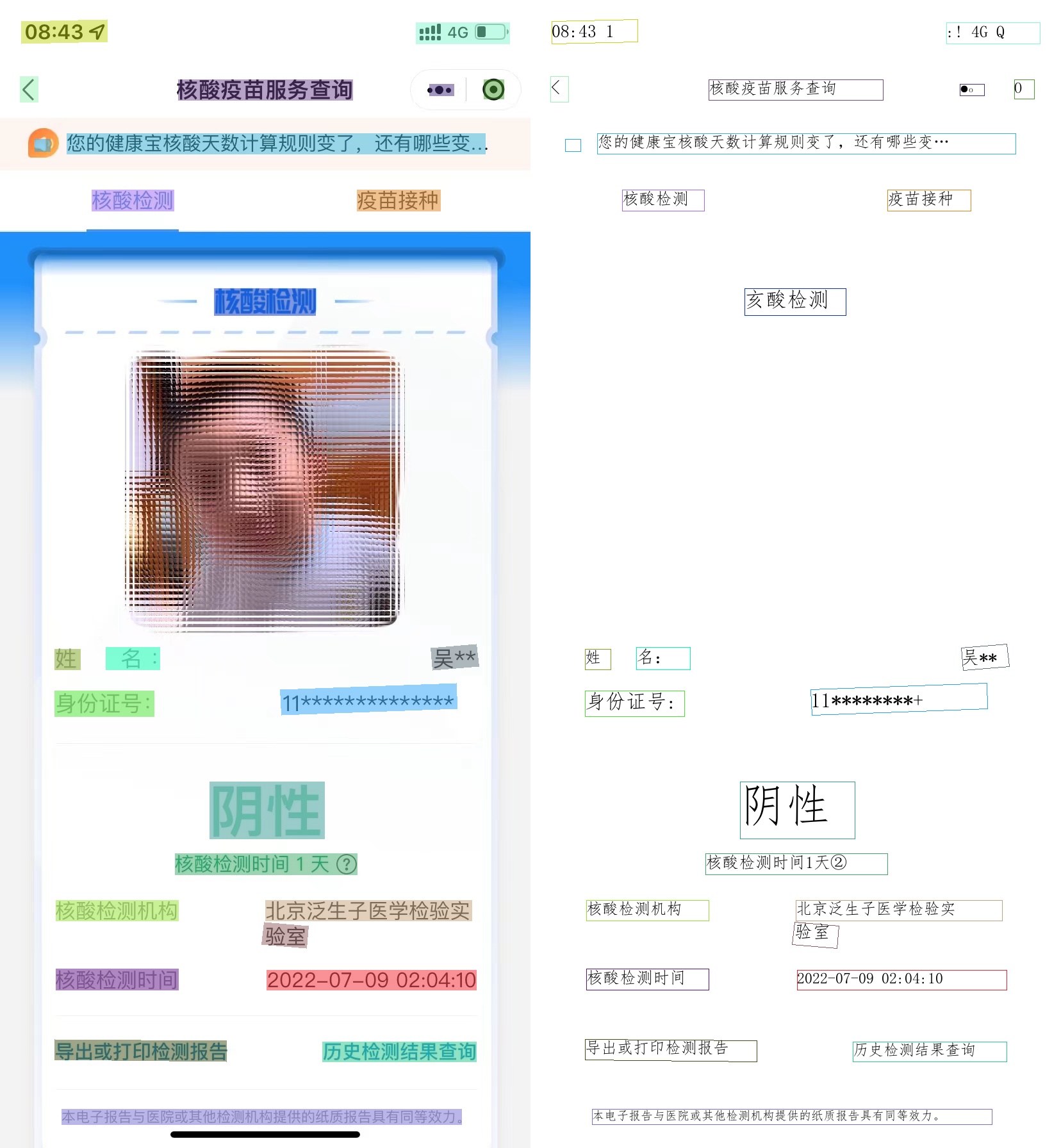 核酸疫苗截图识别