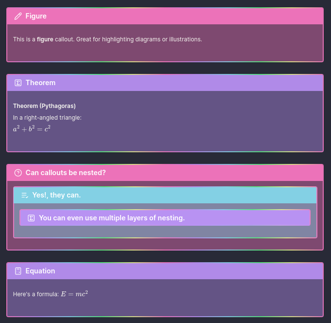 callouts