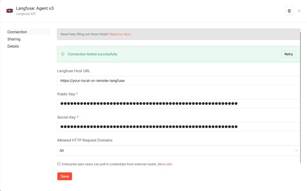 Credential setup