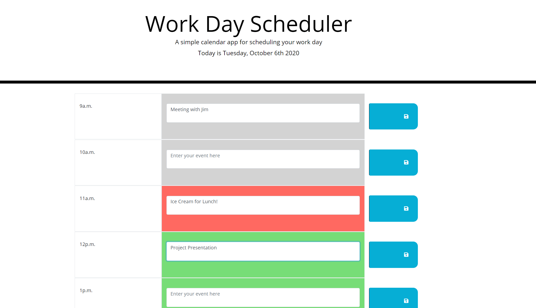 Scheduler Example