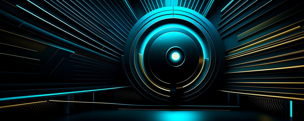 abstract background in dark theme, for video on youtube, engineering community, 3d realistic, 