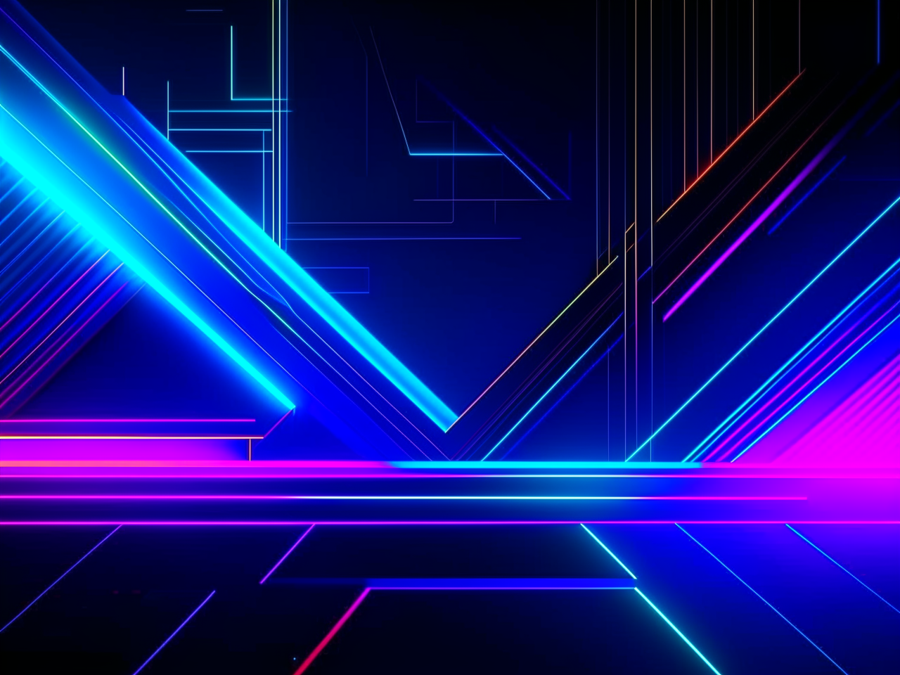 abstract background in dark theme, for video on youtube, engineering community, 3d realistic, shapes, soft lines, neon elements