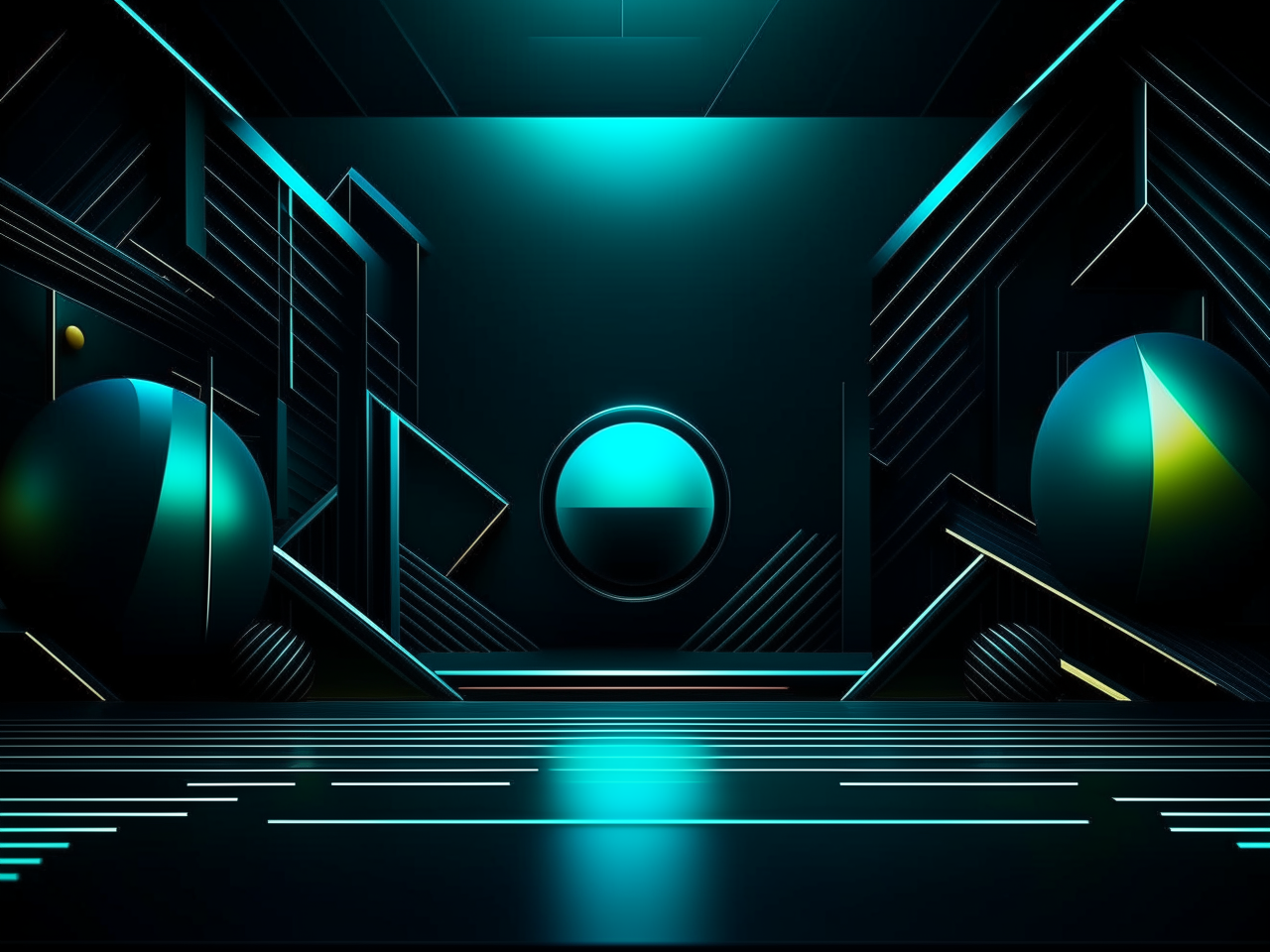 abstract background in dark theme, for video on youtube, engineering community, 3d realistic, 