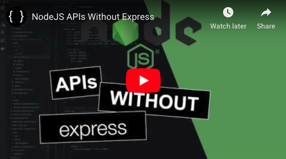 NodeJS API without Express