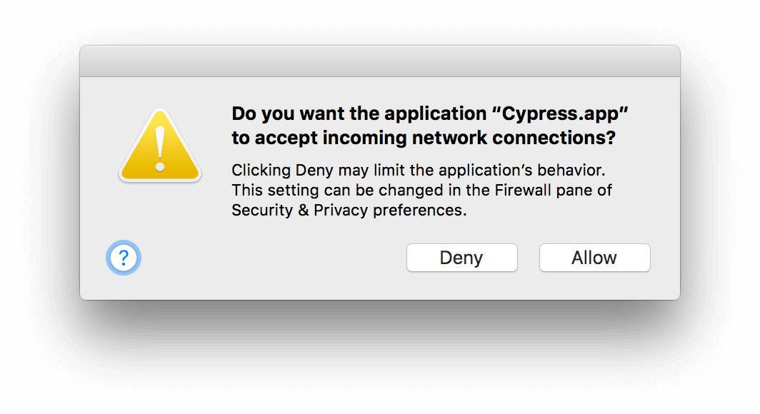 Cypress Network issue