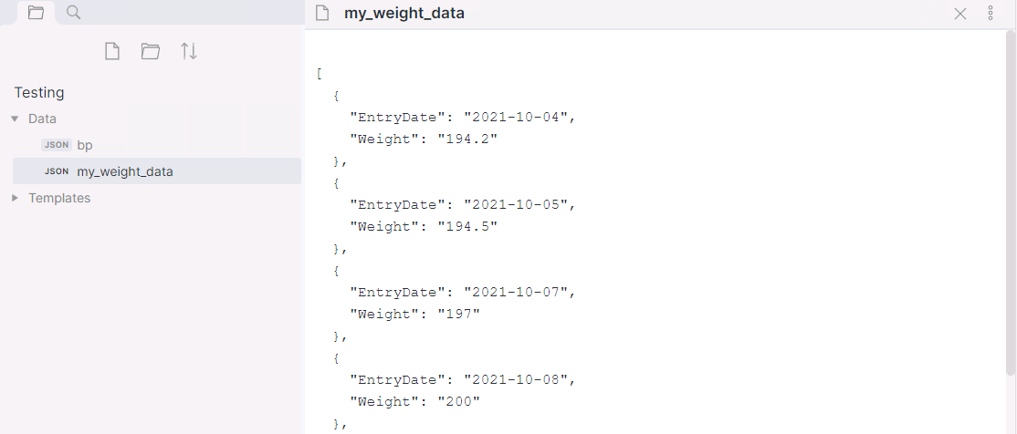 View of Json