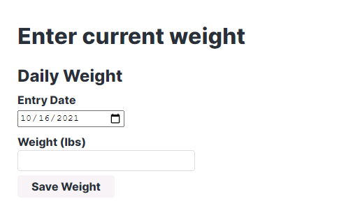 Data Input Form