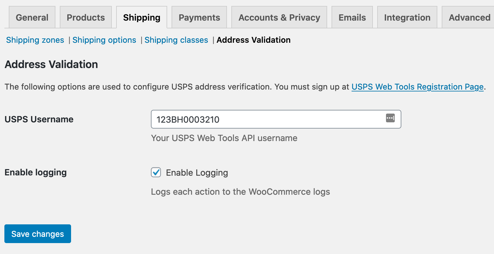Setting Page Settings Page