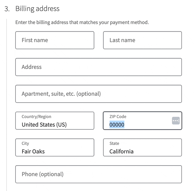 Blocks checkout postcode autofill