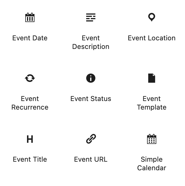 Blocks in the admin UI