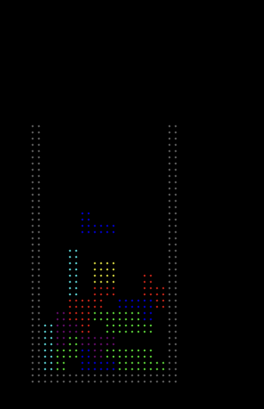 Pixel-spaced preview of Tetris