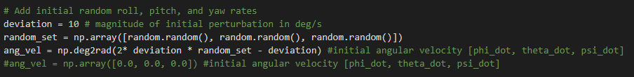 initial deviation