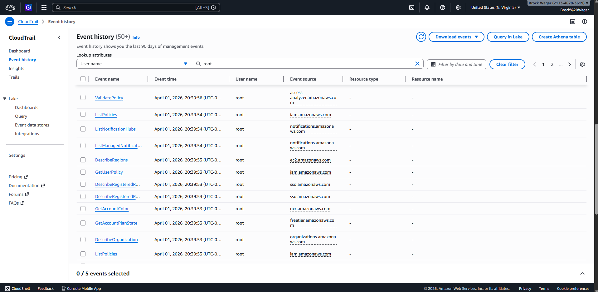 CloudTrail Remediation Event Log Part 1