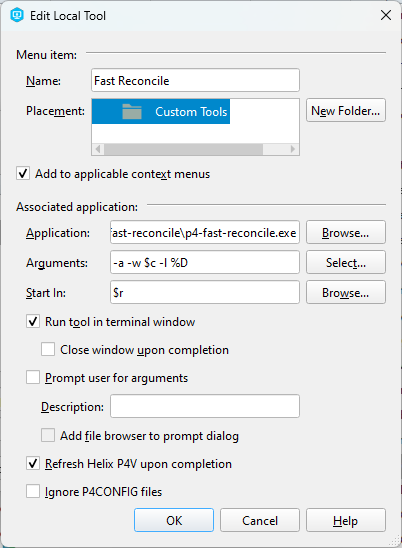 Custom Tool Setup