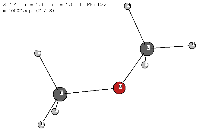 Dimethyl ether structure