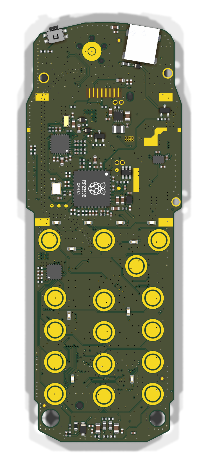 Sisu SSE-9 debug pogo adapter, from the project README