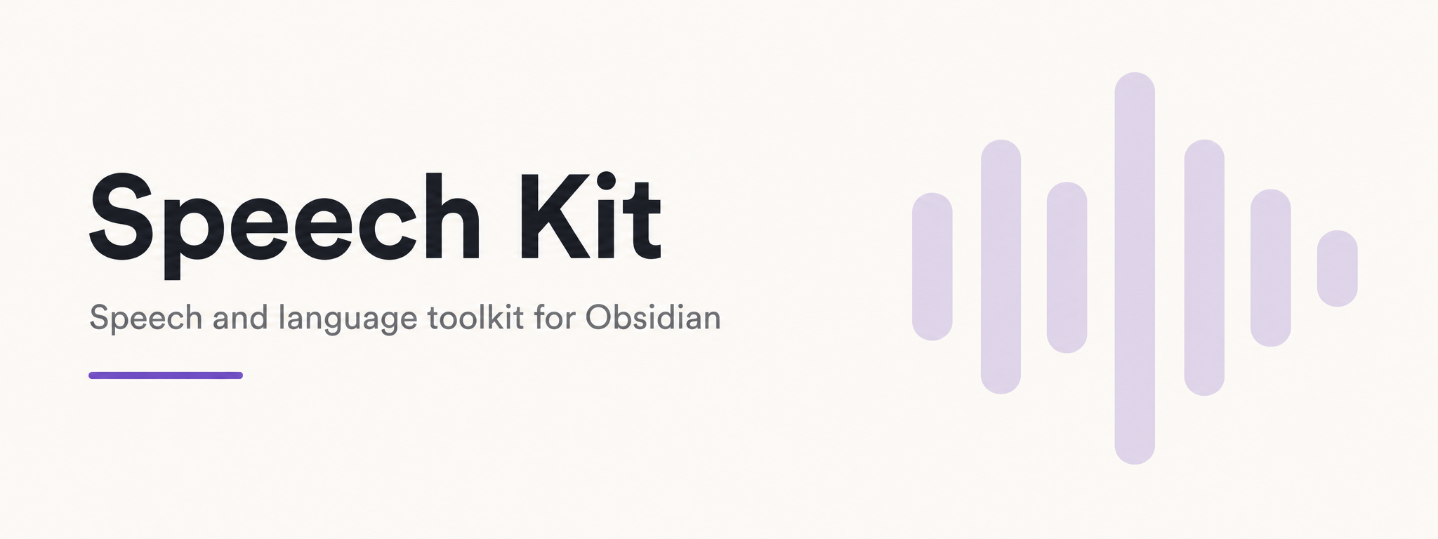 Speech Kit — Speech and language toolkit for Obsidian