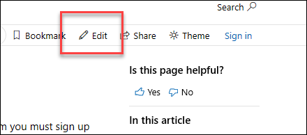 Edit button on docs.microsoft.com.