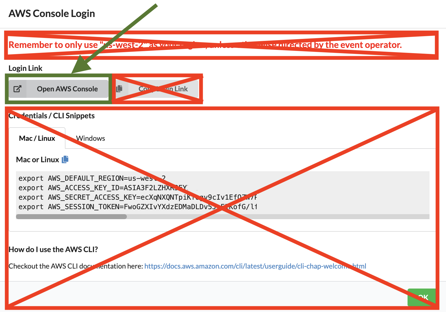 Event Engine AWS Console